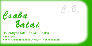 csaba balai business card